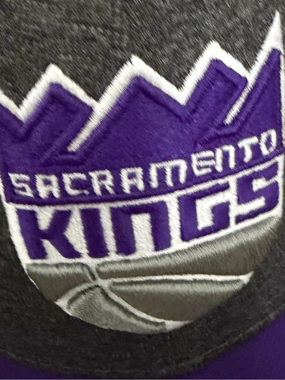 Sacramento Kings New Era 3930 Gray & Purple Fitted Hat M/L